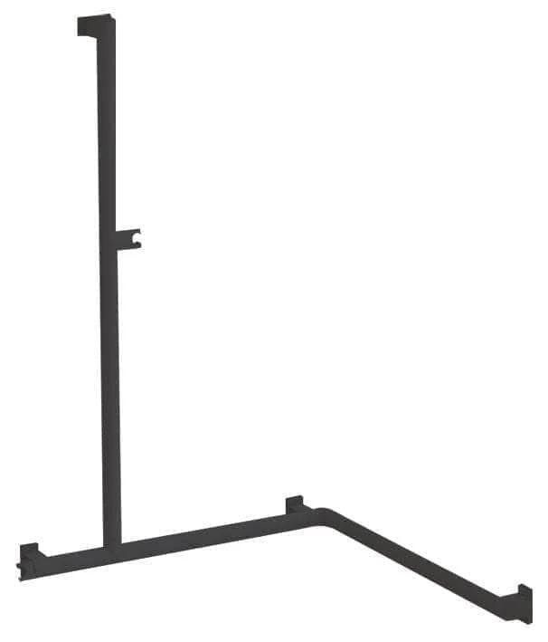 Barre de douche en angle 2 murs ARSIS en aluminium époxy anthracite Réf. 049725 PELLET - Image 3